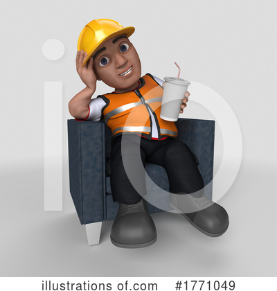 Royalty-Free (RF) Construction Worker Clipart Illustration by KJ Pargeter - Stock Sample #1771049