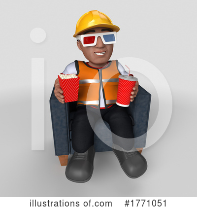 Royalty-Free (RF) Construction Worker Clipart Illustration by KJ Pargeter - Stock Sample #1771051