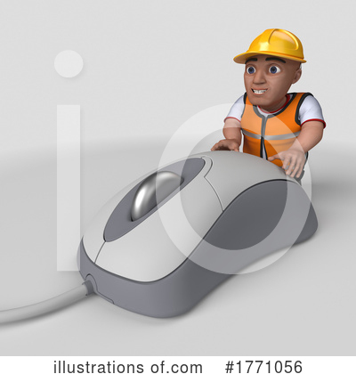Royalty-Free (RF) Construction Worker Clipart Illustration by KJ Pargeter - Stock Sample #1771056