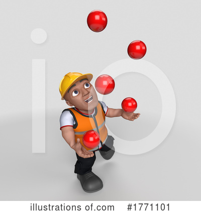 Royalty-Free (RF) Construction Worker Clipart Illustration by KJ Pargeter - Stock Sample #1771101