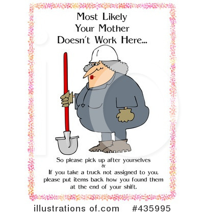 Royalty-Free (RF) Construction Worker Clipart Illustration by djart - Stock Sample #435995