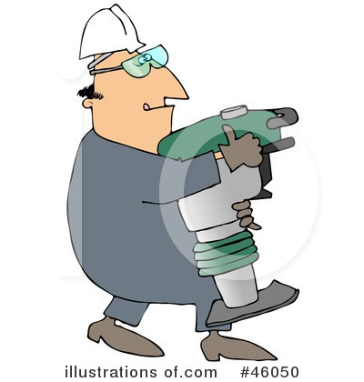 Royalty-Free (RF) Construction Worker Clipart Illustration by djart - Stock Sample #46050