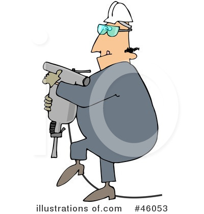 Royalty-Free (RF) Construction Worker Clipart Illustration by djart - Stock Sample #46053