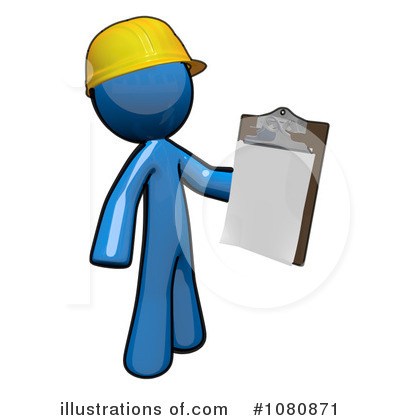 Royalty-Free (RF) Contractor Clipart Illustration by Leo Blanchette - Stock Sample #1080871