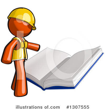 Royalty-Free (RF) Contractor Orange Man Clipart Illustration by Leo Blanchette - Stock Sample #1307555