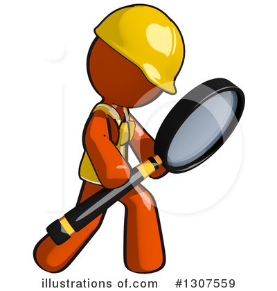 Royalty-Free (RF) Contractor Orange Man Clipart Illustration by Leo Blanchette - Stock Sample #1307559