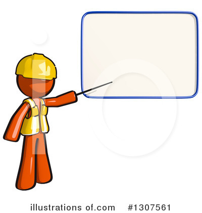 Royalty-Free (RF) Contractor Orange Man Clipart Illustration by Leo Blanchette - Stock Sample #1307561