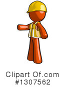 Contractor Orange Man Clipart #1307562 by Leo Blanchette