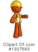 Contractor Orange Man Clipart #1307563 by Leo Blanchette