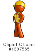 Contractor Orange Man Clipart #1307565 by Leo Blanchette