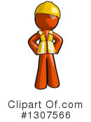 Contractor Orange Man Clipart #1307566 by Leo Blanchette