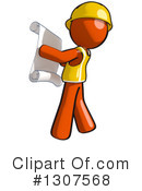 Contractor Orange Man Clipart #1307568 by Leo Blanchette