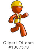 Contractor Orange Man Clipart #1307573 by Leo Blanchette