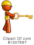 Contractor Orange Man Clipart #1307587 by Leo Blanchette