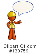 Contractor Orange Man Clipart #1307591 by Leo Blanchette
