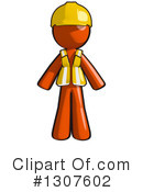 Contractor Orange Man Clipart #1307602 by Leo Blanchette