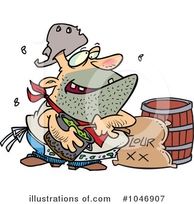 Royalty-Free (RF) Cook Clipart Illustration by toonaday - Stock Sample #1046907