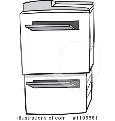 Royalty-Free (RF) Copier Clipart Illustration by Cartoon Solutions - Stock Sample #1106661