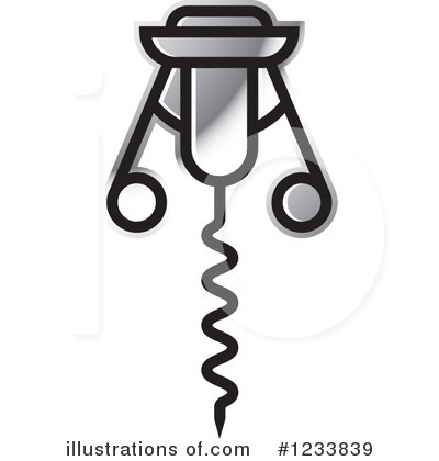 Royalty-Free (RF) Corkscrew Clipart Illustration by Lal Perera - Stock Sample #1233839