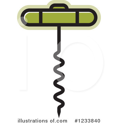 Royalty-Free (RF) Corkscrew Clipart Illustration by Lal Perera - Stock Sample #1233840