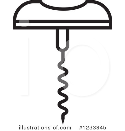 Royalty-Free (RF) Corkscrew Clipart Illustration by Lal Perera - Stock Sample #1233845