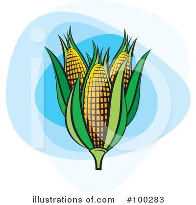 Royalty-Free (RF) Corn Clipart Illustration by Lal Perera - Stock Sample #100283