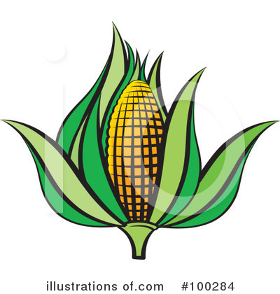 Royalty-Free (RF) Corn Clipart Illustration by Lal Perera - Stock Sample #100284