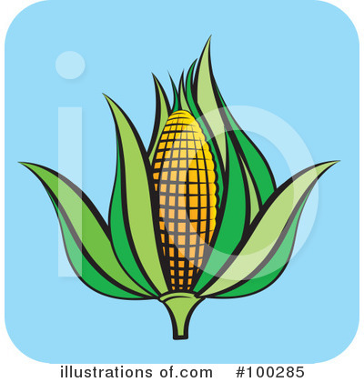Royalty-Free (RF) Corn Clipart Illustration by Lal Perera - Stock Sample #100285