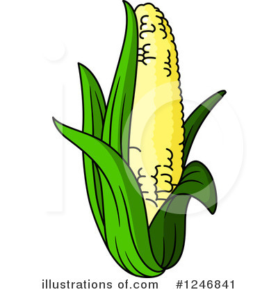 Royalty-Free (RF) Corn Clipart Illustration by Vector Tradition SM - Stock Sample #1246841