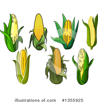 Royalty-Free (RF) Corn Clipart Illustration by Vector Tradition SM - Stock Sample #1355925