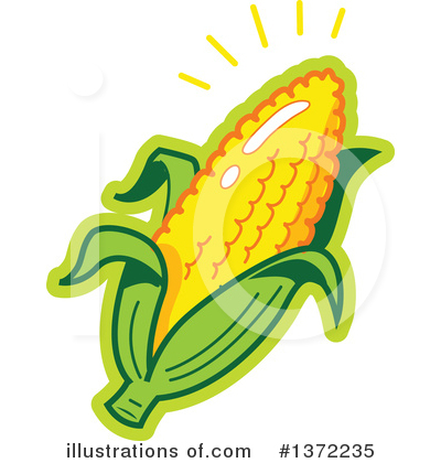 Royalty-Free (RF) Corn Clipart Illustration by Clip Art Mascots - Stock Sample #1372235