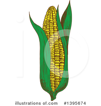 Royalty-Free (RF) Corn Clipart Illustration by Vector Tradition SM - Stock Sample #1395674