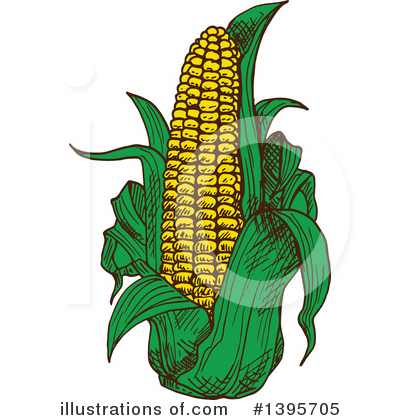 Royalty-Free (RF) Corn Clipart Illustration by Vector Tradition SM - Stock Sample #1395705