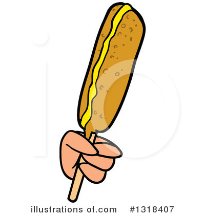 Royalty-Free (RF) Corn Dog Clipart Illustration by LaffToon - Stock Sample #1318407