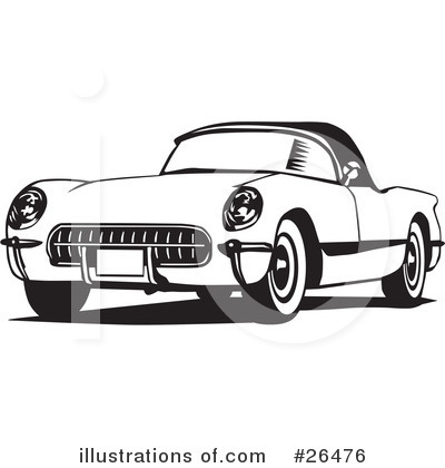 Royalty-Free (RF) Corvette Clipart Illustration by David Rey - Stock Sample #26476