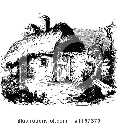 Royalty-Free (RF) Cottage Clipart Illustration by Prawny Vintage - Stock Sample #1167379