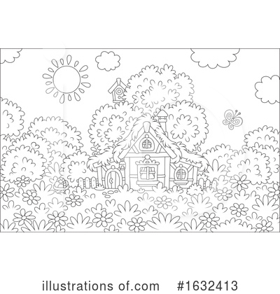 Royalty-Free (RF) Cottage Clipart Illustration by Alex Bannykh - Stock Sample #1632413