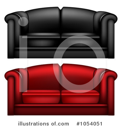 Royalty-Free (RF) Couch Clipart Illustration by vectorace - Stock Sample #1054051