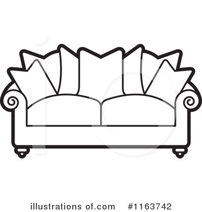 Royalty-Free (RF) Couch Clipart Illustration by Lal Perera - Stock Sample #1163742