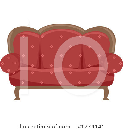 Royalty-Free (RF) Couch Clipart Illustration by BNP Design Studio - Stock Sample #1279141