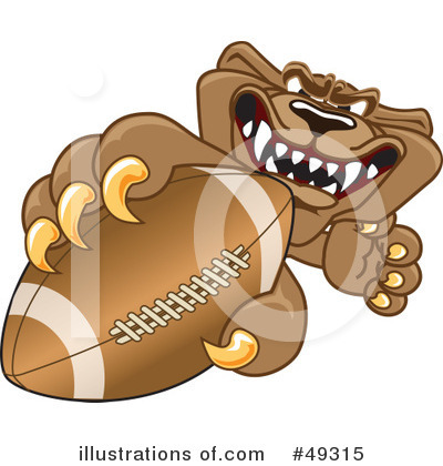 Royalty-Free (RF) Cougar Mascot Clipart Illustration by Mascot Junction - Stock Sample #49315