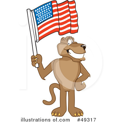 Royalty-Free (RF) Cougar Mascot Clipart Illustration by Mascot Junction - Stock Sample #49317