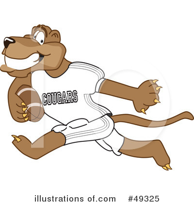 Royalty-Free (RF) Cougar Mascot Clipart Illustration by Mascot Junction - Stock Sample #49325