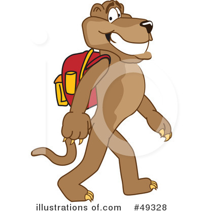 Royalty-Free (RF) Cougar Mascot Clipart Illustration by Mascot Junction - Stock Sample #49328