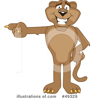 Royalty-Free (RF) Cougar Mascot Clipart Illustration by Mascot Junction - Stock Sample #49329