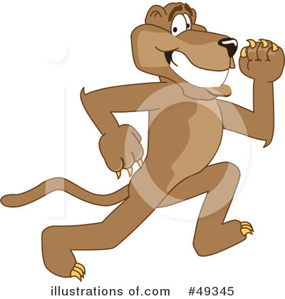 Royalty-Free (RF) Cougar Mascot Clipart Illustration by Mascot Junction - Stock Sample #49345