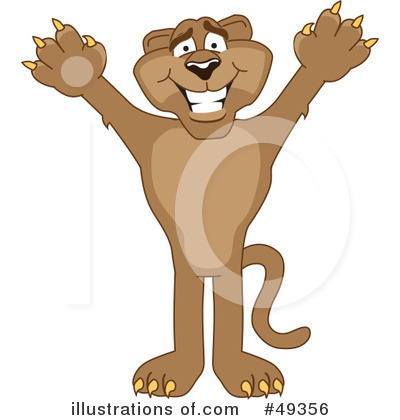 Puma Clipart #49356 by Mascot Junction