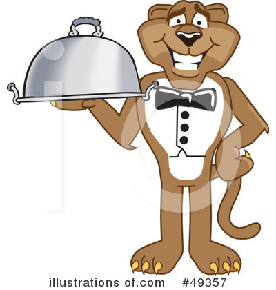 Royalty-Free (RF) Cougar Mascot Clipart Illustration by Mascot Junction - Stock Sample #49357