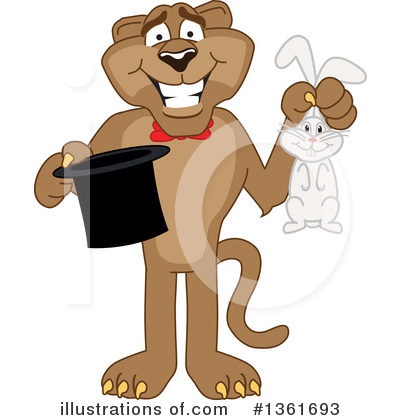 Royalty-Free (RF) Cougar School Mascot Clipart Illustration by Mascot Junction - Stock Sample #1361693