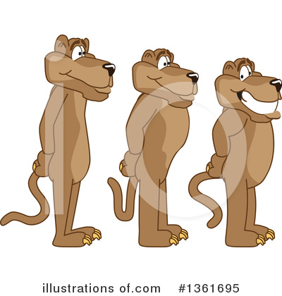 Royalty-Free (RF) Cougar School Mascot Clipart Illustration by Mascot Junction - Stock Sample #1361695